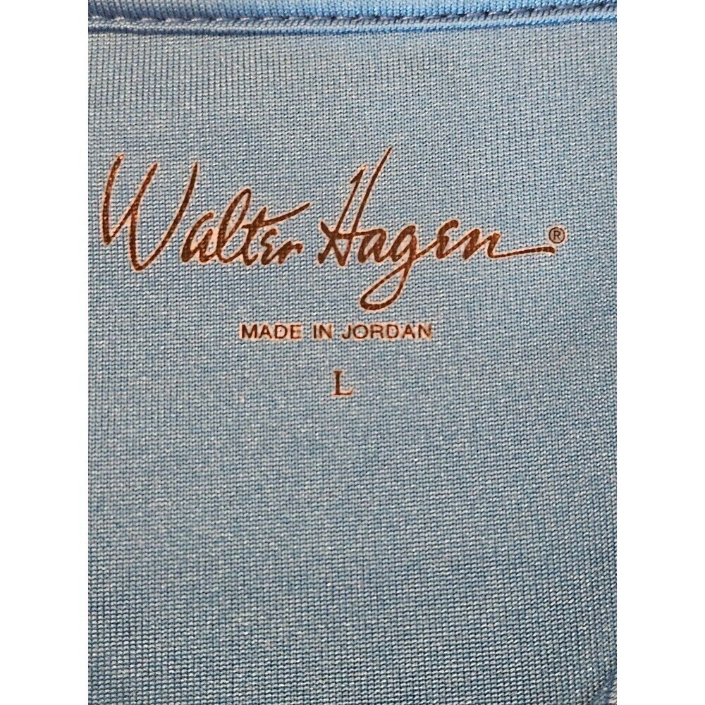 Walter Hagen Polo Shirt Adult Large Blue Logo Striped Golf Golfer Casual Mens - Picture 5 of 8